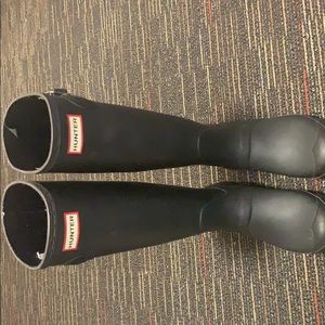Matte Black Tall Hunter boots